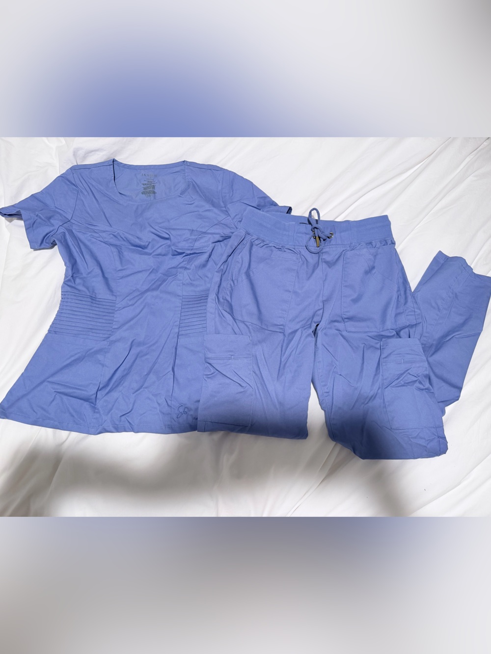 Jaanu Ciel Blue XS scrub set